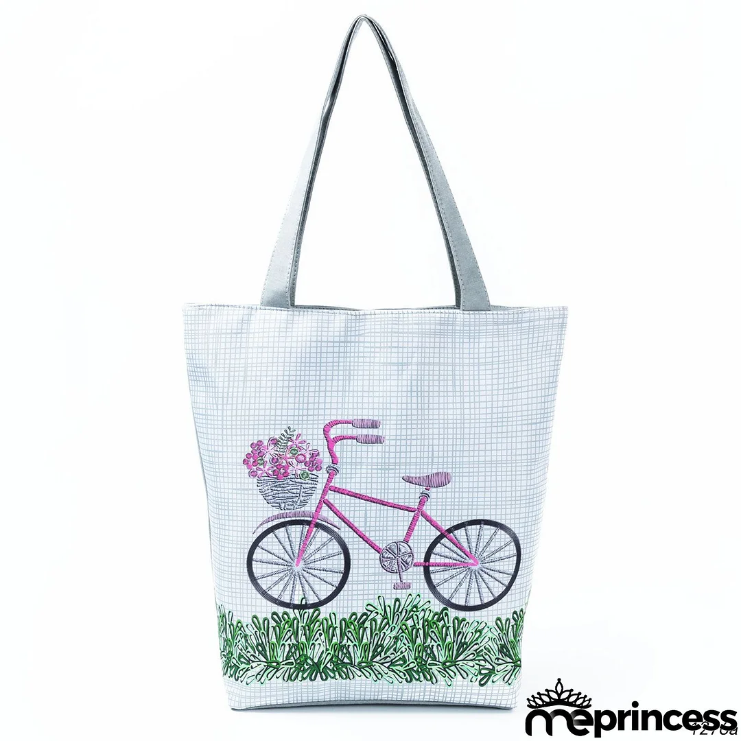 Women's Eiffel Tower Butterfly 3D Print One Shoulder Shopping Bag