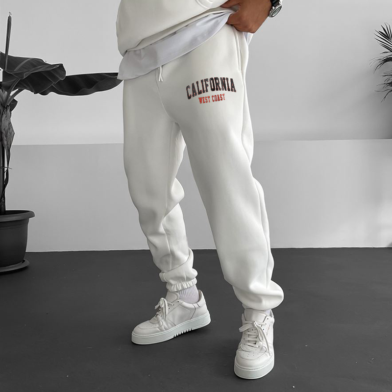 Men's Clean "California" Print Oakland Fleece Sweatpants / TECHWEAR CLUB / Techwear