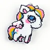 Full Bead Embroidery Keychain Unicorn Printed Craft Gifts(7.5x9cm)