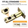 [US Local Warehouse] Verdurancd Heavy Duty Privacy Doors Handles with Locks Square Entrydoor Knurled Handle for Left Right Sided for Front Entrance and Bedrooms Passage