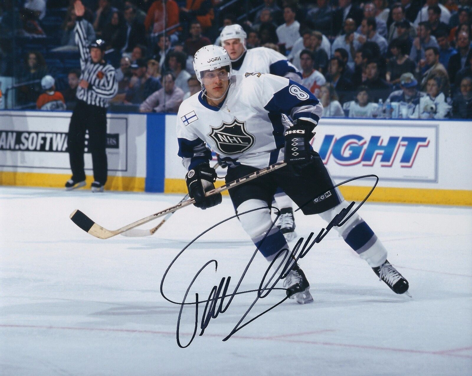 Signed 8x10 TEEMU SELANNE Anaheim Ducks Photo Poster painting - COA