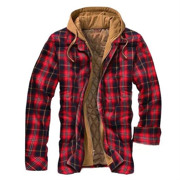 Flannel Hooded Jacket
