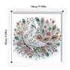 5D DIY Partial Special Shaped Drill Diamond Painting Kit Peacock Decor With Frame Kit 18x18cm