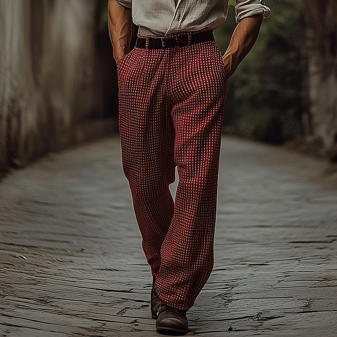 Classic Plaid Trousers - Stylish And Comfortable For All Seasons-inspireuse