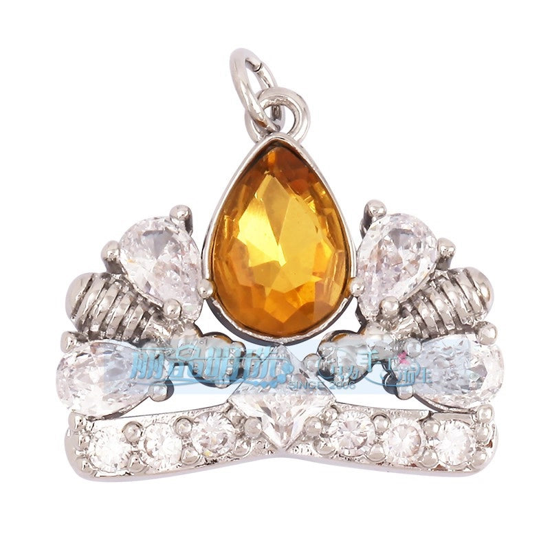 1 Piece Copper Geometric Heart Shape Snowflake Pendant Jewelry Accessories