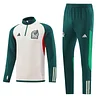2023 Mexico Half-Pull Training Suit White - Green Soccer Jersey Set love fball