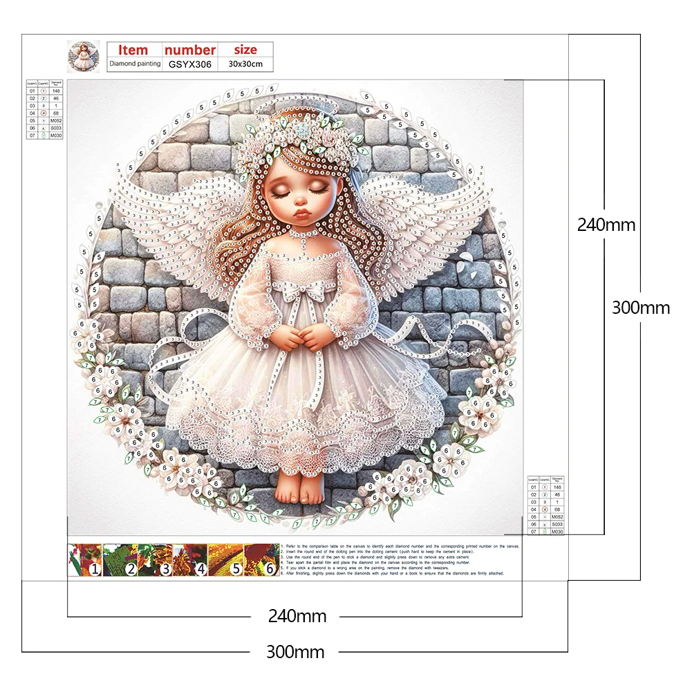 Special Shape Diamond Painting 30*30cm - Angel Child