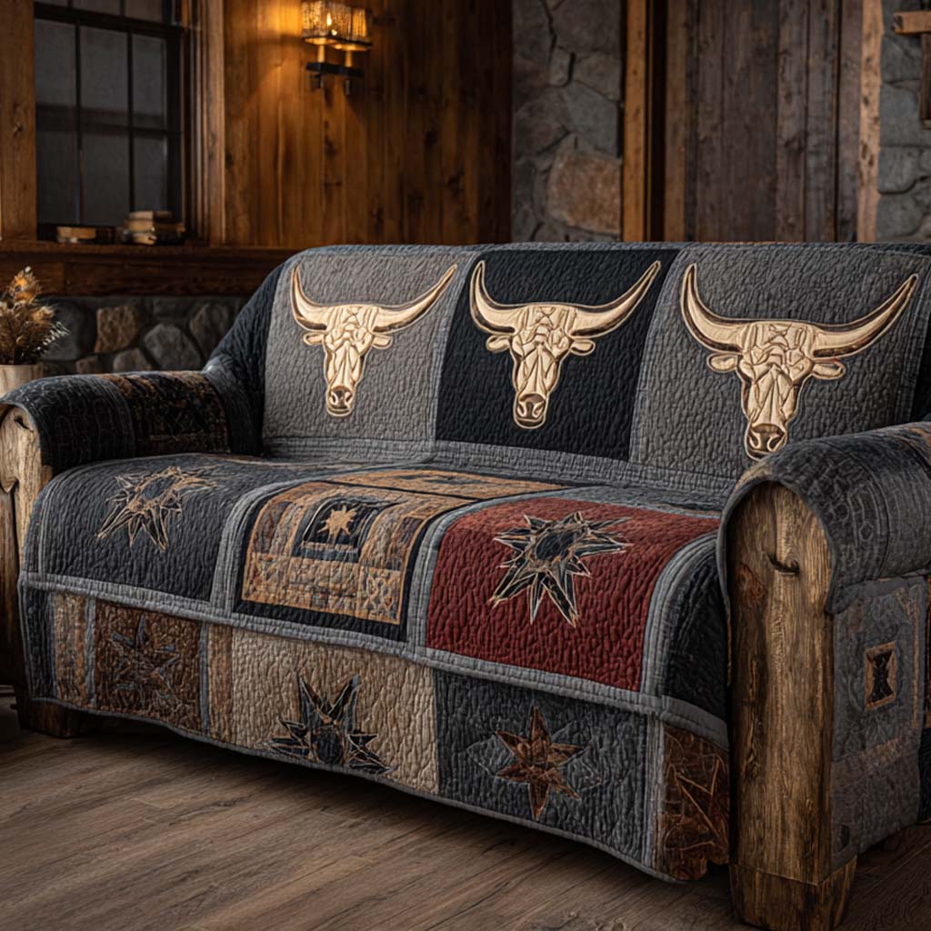 Longhorn Lodge Quilted Sofa Cover NCU0XD2270 everthome
