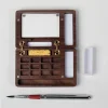 12-Color MINI Walnut Paint Box Watercolor Packaging Portable Sketchbook Travel Watercolor Set