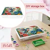 Bo&icirc;te de rangement DIY pour un kit de peinture en diamant &agrave; motif de fleurs colibris pour d&eacute;butants
