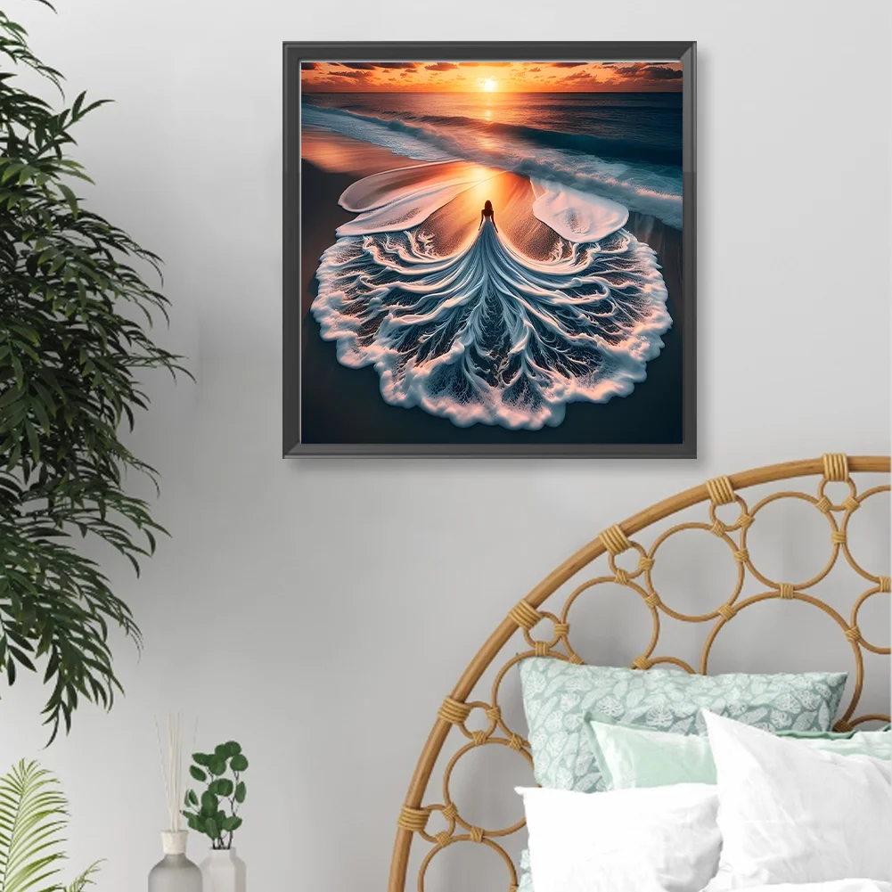 Diamond Painting - Full Round Drill - Gorgeous Skirt Beauty(Canvas|40*40cm)