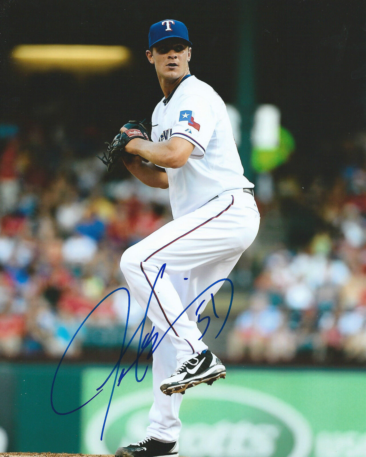 **GFA Texas Rangers *JUSTIN GRIMM* Signed 8x10 Photo Poster painting J1 COA**