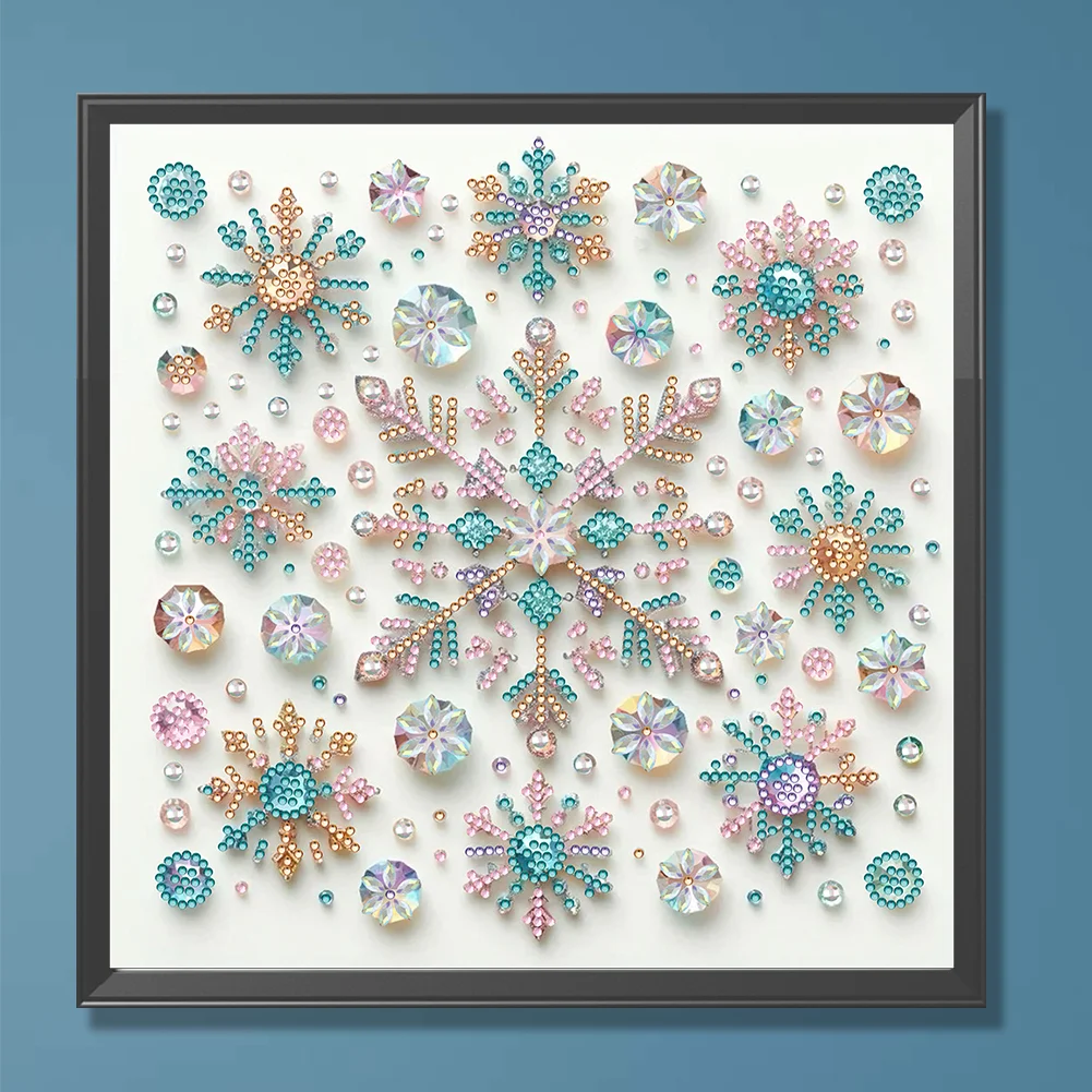 Snowflake1 - Partial Special Shaped Drill Diamond Painting Kits (Canvas|30*30cm)