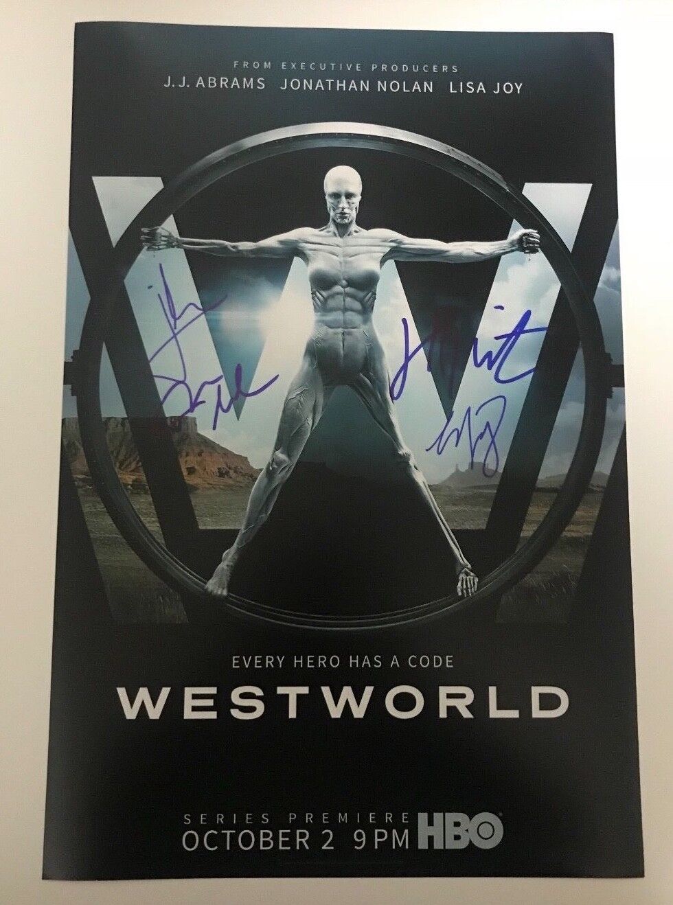 * WESTWORLD * signed autographed 12x18 Photo Poster painting poster * WRIGHT, NOLAN, MARSDEN * 2