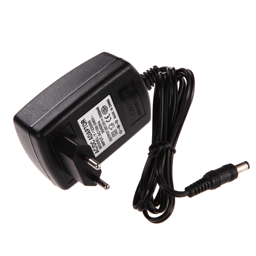

Ac 100-240V Converter Adapter Dc 5.5 X 2.5Mm 12V 2A 2000Ma Charger Eu Plug, 501 Original