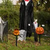 Lampe de sol en forme de citrouille/cr&acirc;ne pour Halloween