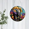 Diamond Painting Acrylic Stained Glass Elephant Hanging Pendant Home Decor