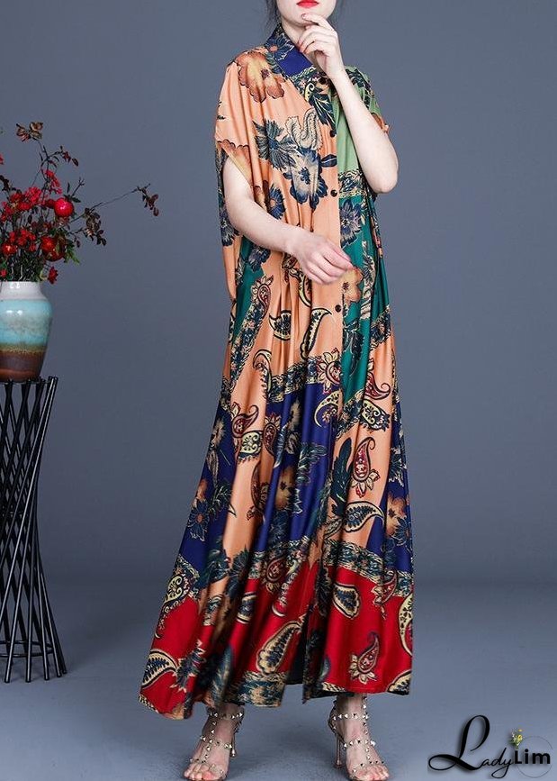 Boutique Yellow Print Summer Short Sleeve Cardigan Long