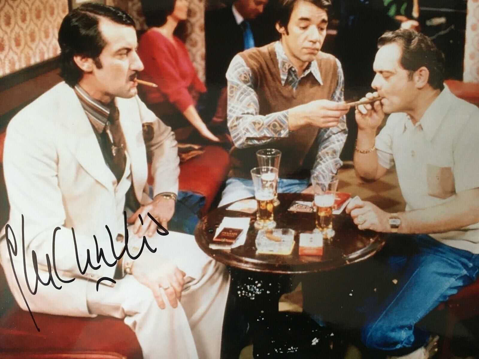 JOHN CHALLIS - LATE GREAT ONLY FOOOLS & HORSES ACTOR - EXCELLENT SIGNED Photo Poster painting