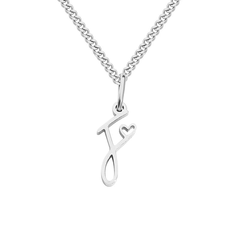 Stainless Steel Minimalist Plating Letter Solid Color Pendant Necklace