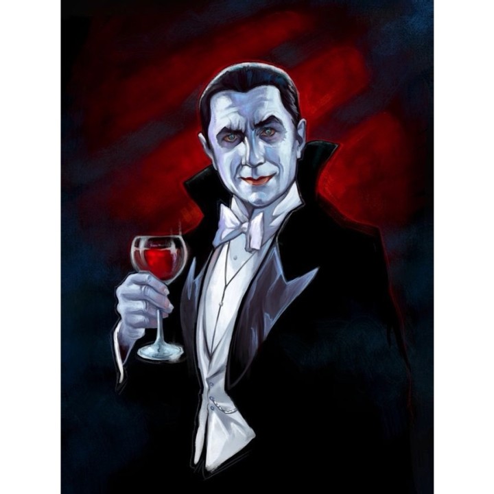 

30*40CM - Round Drill Diamond Painting - Vampire, 501 Original
