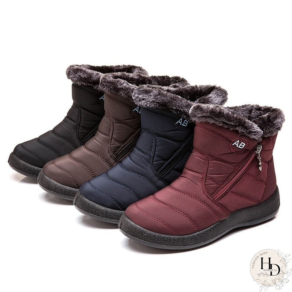 Women's Warm Waterproof Snow Boots Winter Non-slip Short Boots