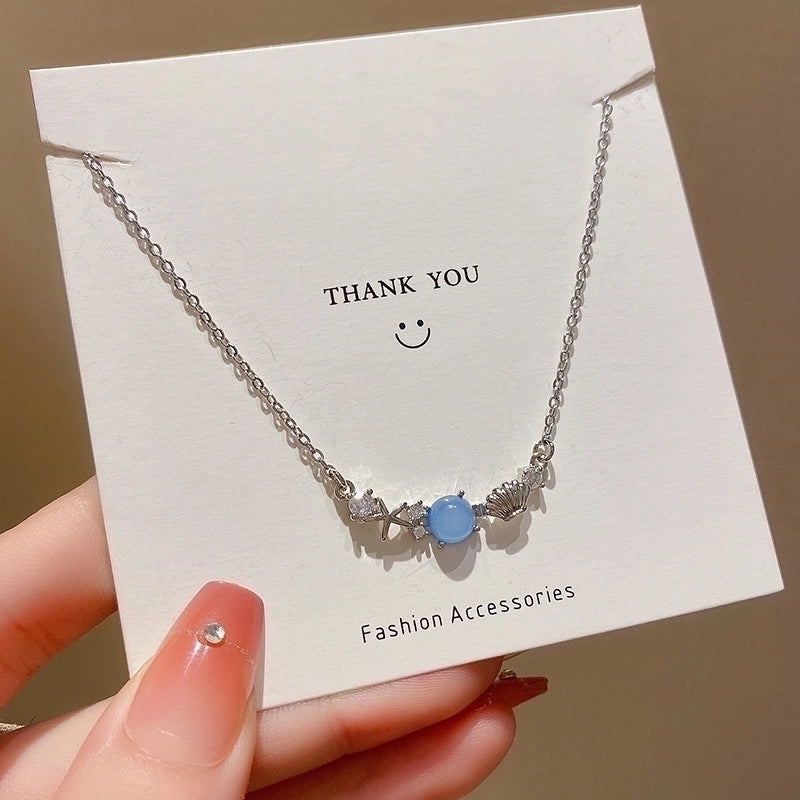 Elegant Lady Geometric Heart Shape Bow Knot Titanium Steel Copper Plating Inlay Zircon Pendant Necklace