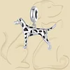 Dalmatian Pendant Charm for Bracelet and Necklace 925 Sterling Silver