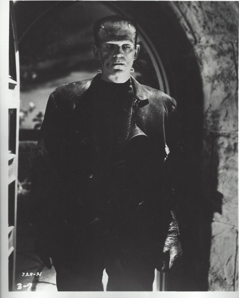 Boris Karloff as Frankenstein in 1931  8x10 black and white  glossy Photo Poster painting