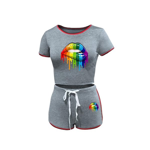 New Women Sets Summer Tracksuits Fitness Short Sleeve O-Neck T-Shirts And Shorts Suit Two Piece Set Sport Outfits - Shop Trendy Women's Fashion | TeeYours