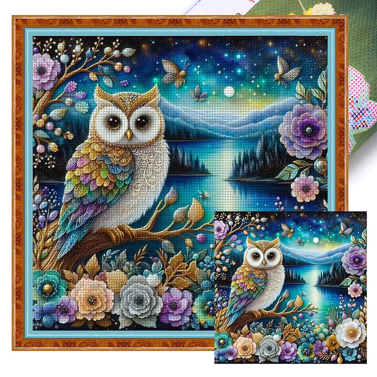 Owl (30*30cm) 18CT Stamped Cross Stitch gbfke