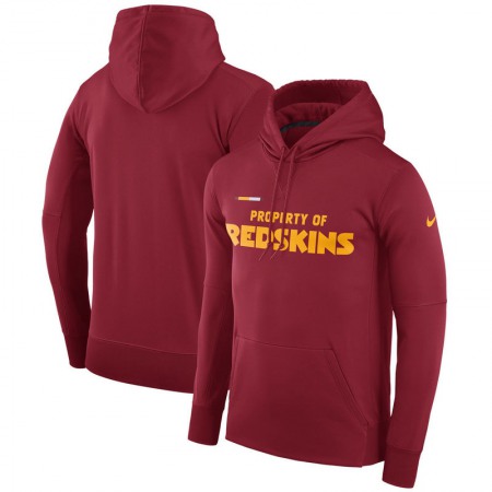 Men's Washington Redskins  Burgundy Sideline Property Of Performance Pullover Hoodie