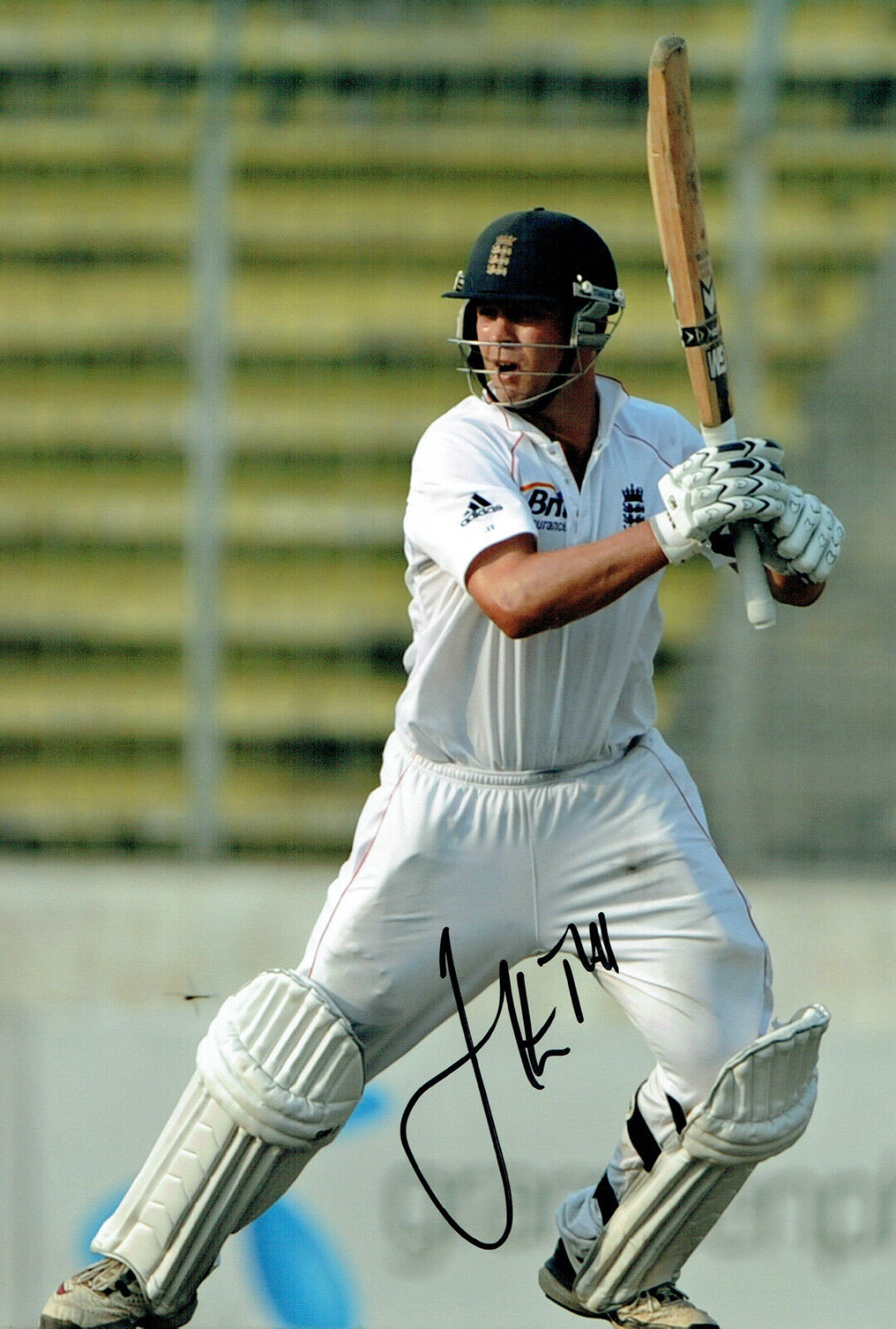 Jonathan TROTT Signed Autograph 12x8 Action Photo Poster painting AFTAL COA England CRICKET