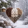🕊️ Handmade Alpaca Fiber Bird Nesting Heart for Birds