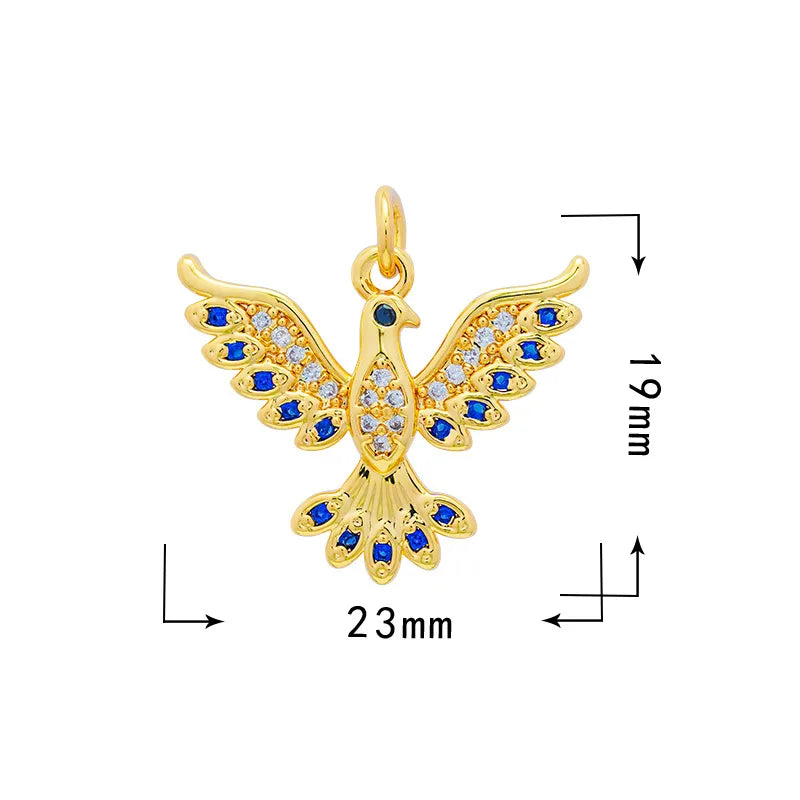 1 Piece 18*20.5mm 19*33mm Copper Zircon Star Moon Heart Shape Pendant