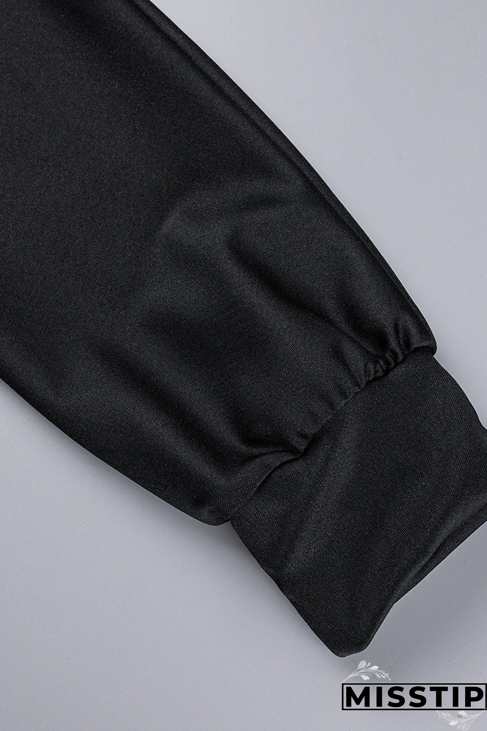 Pink Street Solid Hollowed Out Zipper Collar Long Sleeve Two Pieces