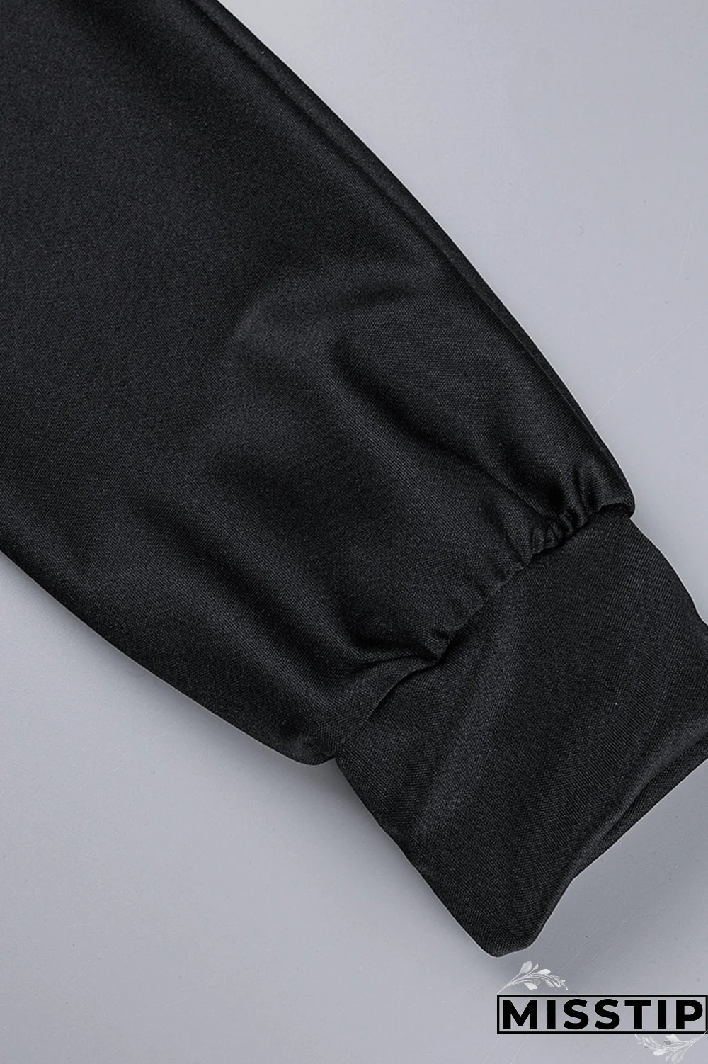 Pink Street Solid Hollowed Out Zipper Collar Long Sleeve Two Pieces