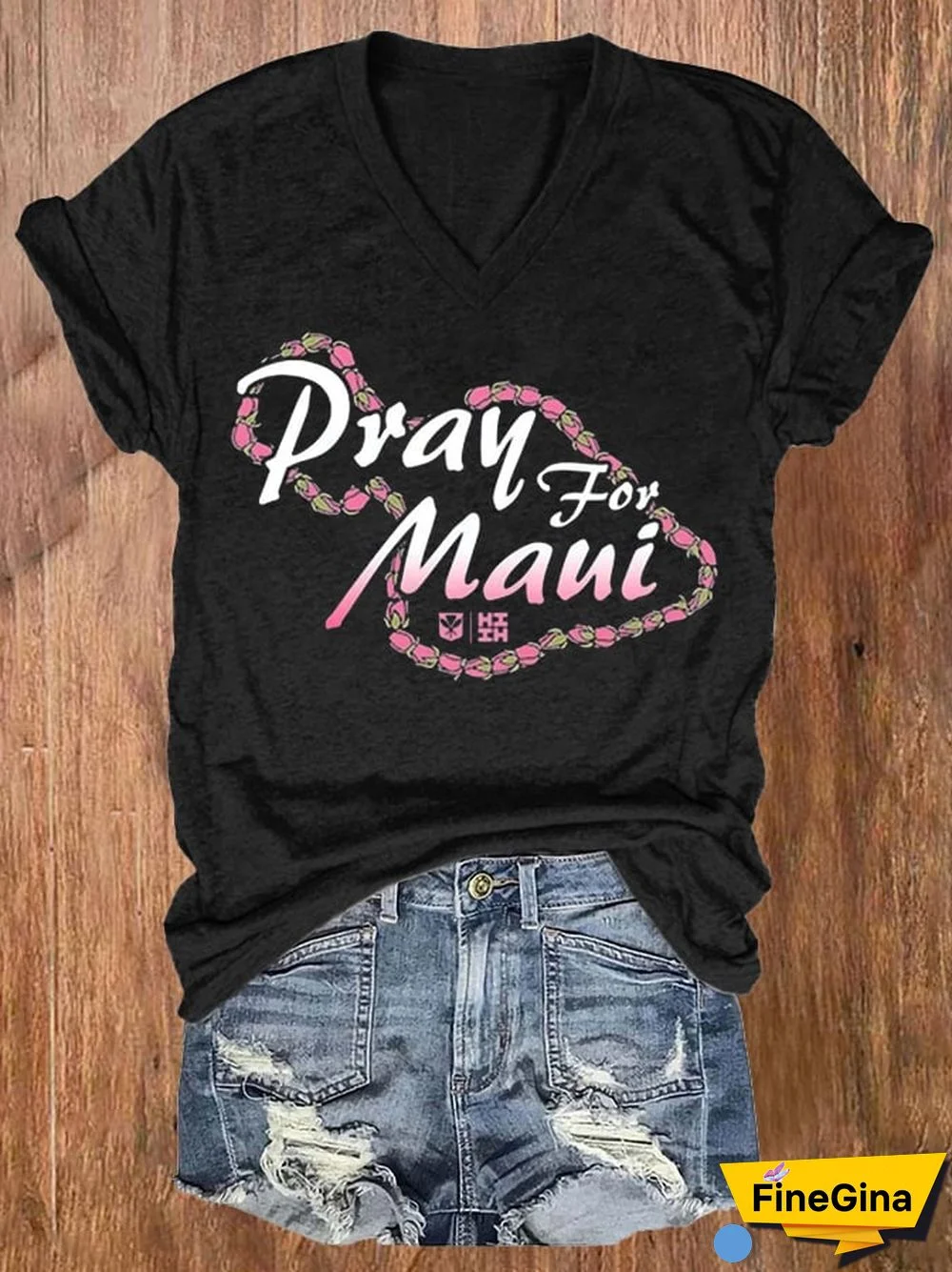 Women's Pray For Maui Short Sleeve T-Shirt