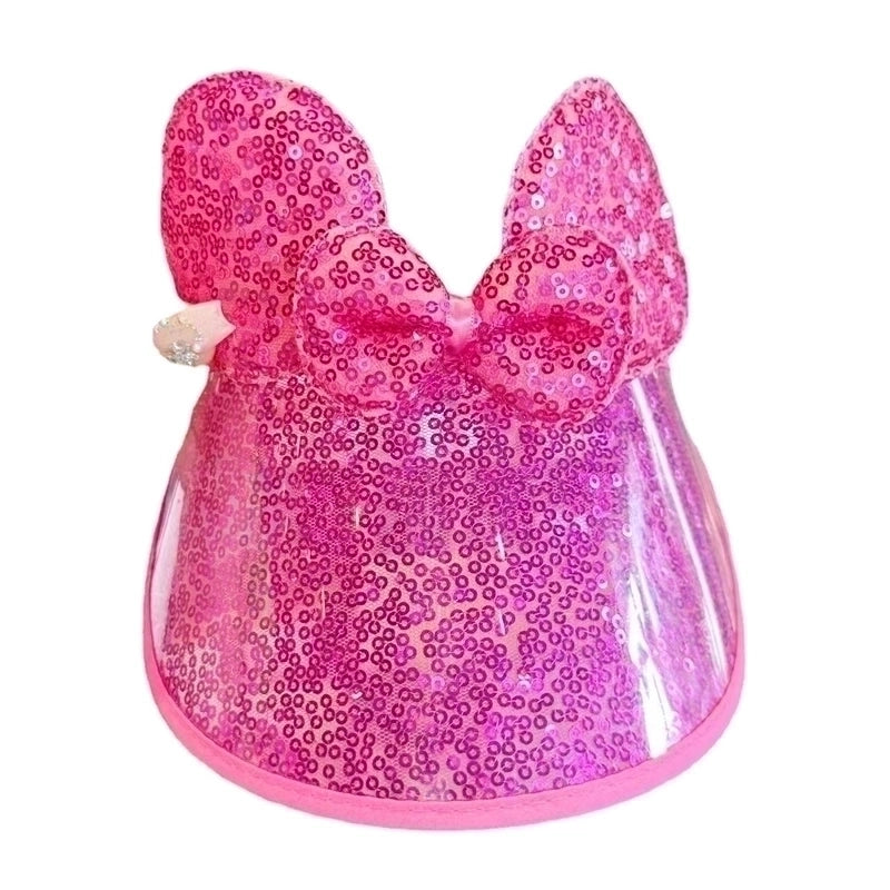 Kid’s Cartoon Style Bow Knot Sequins Sun Hat
