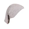 Plain Color Tube Base Cap High Elastic Women's Hijab Cap