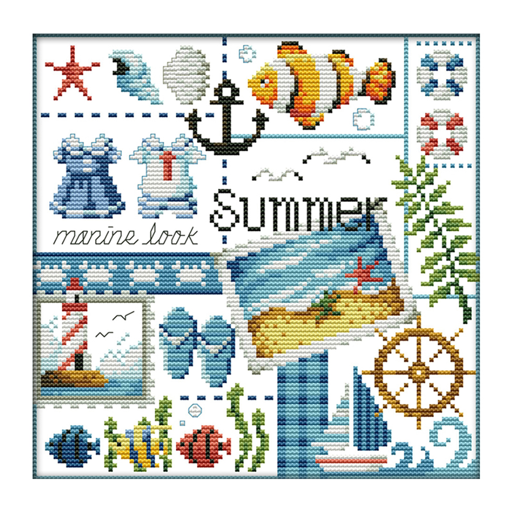 Four Seasons Summer Partial 14CT Counted Canvas(27*26cm) Cross Stitch