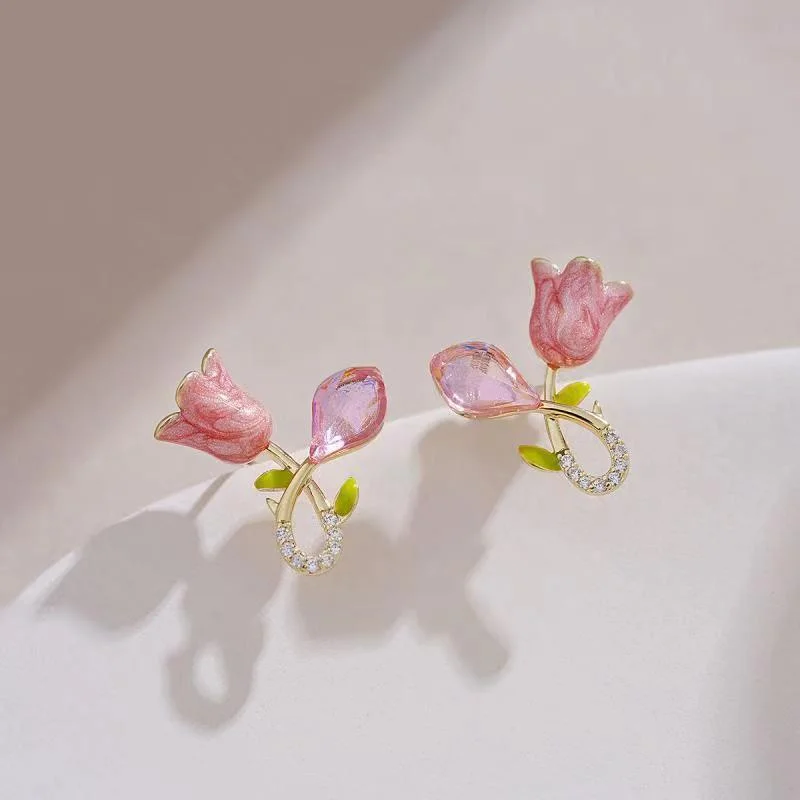 Crystal Tulip Earrings
