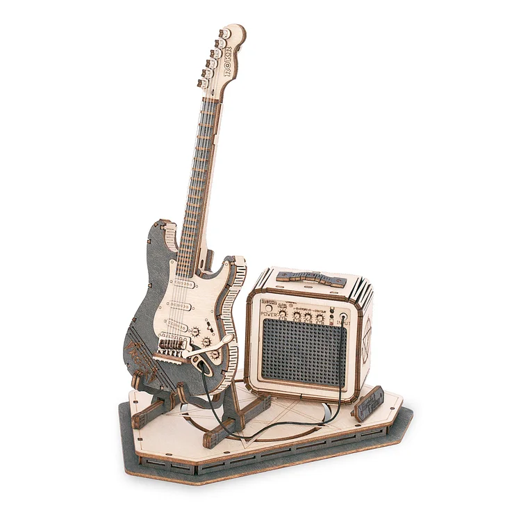 3D Modern Wooden Puzzle | Electric Guitar