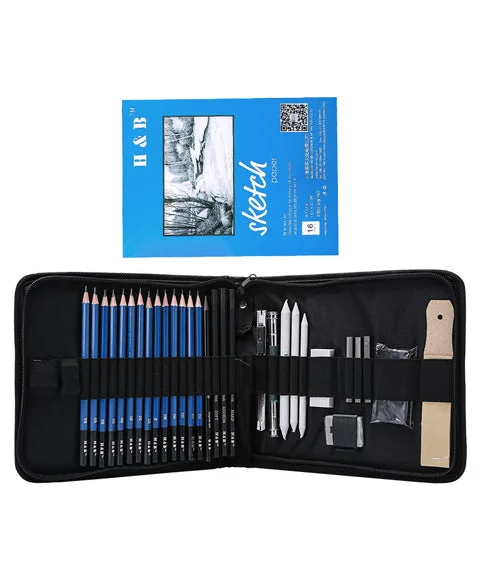 35 Pcs Professional Drawing Sketching Pencils Set-Himinee.com