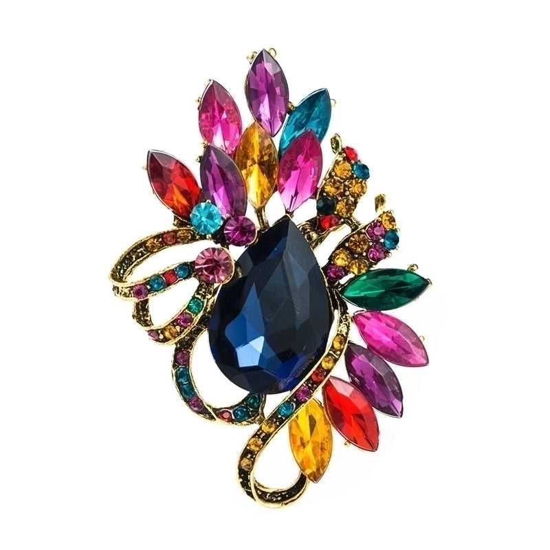 Retro Personality Creative Crystal Glass Diamond Brooch Fashion Corsage