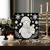 uk.everydayedeals DIY Pearl Painting With Frame - Handmade Self-Adhesive Pearls - Snowman(25*25cm)