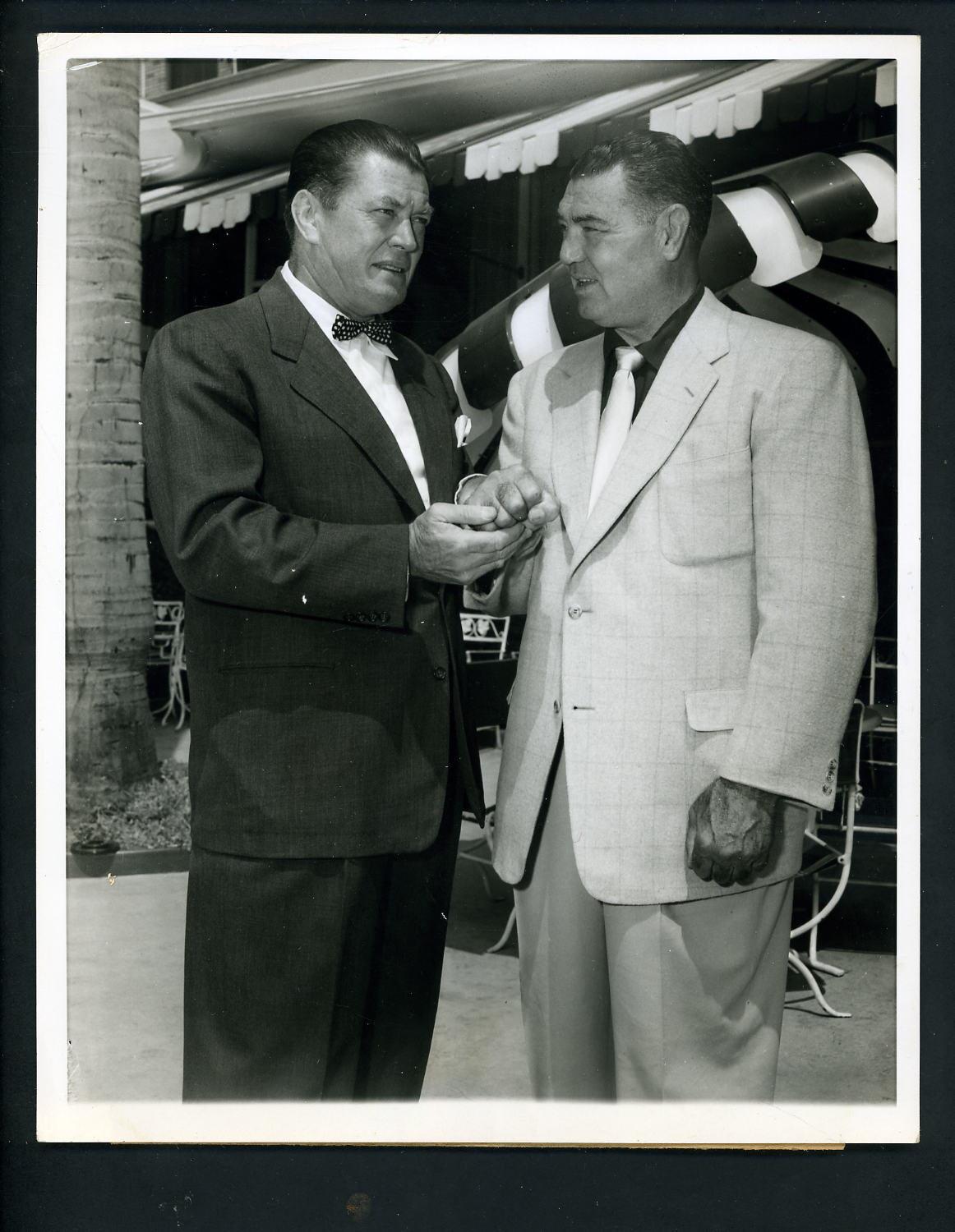 Jack Dempsey Gene Tunney Retired Boxing Champions 1953 Type 1 Press Photo Poster painting Boxer