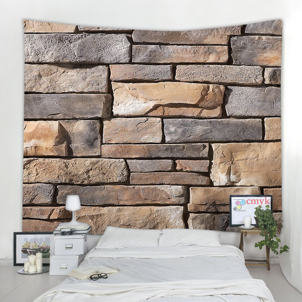 

Wall Tapestry - 3D Printed Brick Stone-150*130cm, 501 Original