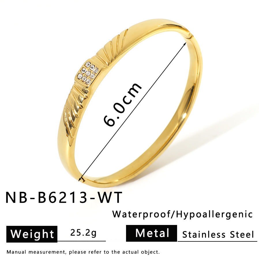 Stainless Steel Bracelet Titanium Steel Jewelry Fashion Stainless Steel Bracelet Versatile Senior Women