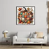 Pumpkin-Partial 11CT Stamped Cross Stitch Bead Embroidery 36*36cm/14.17*14.17in